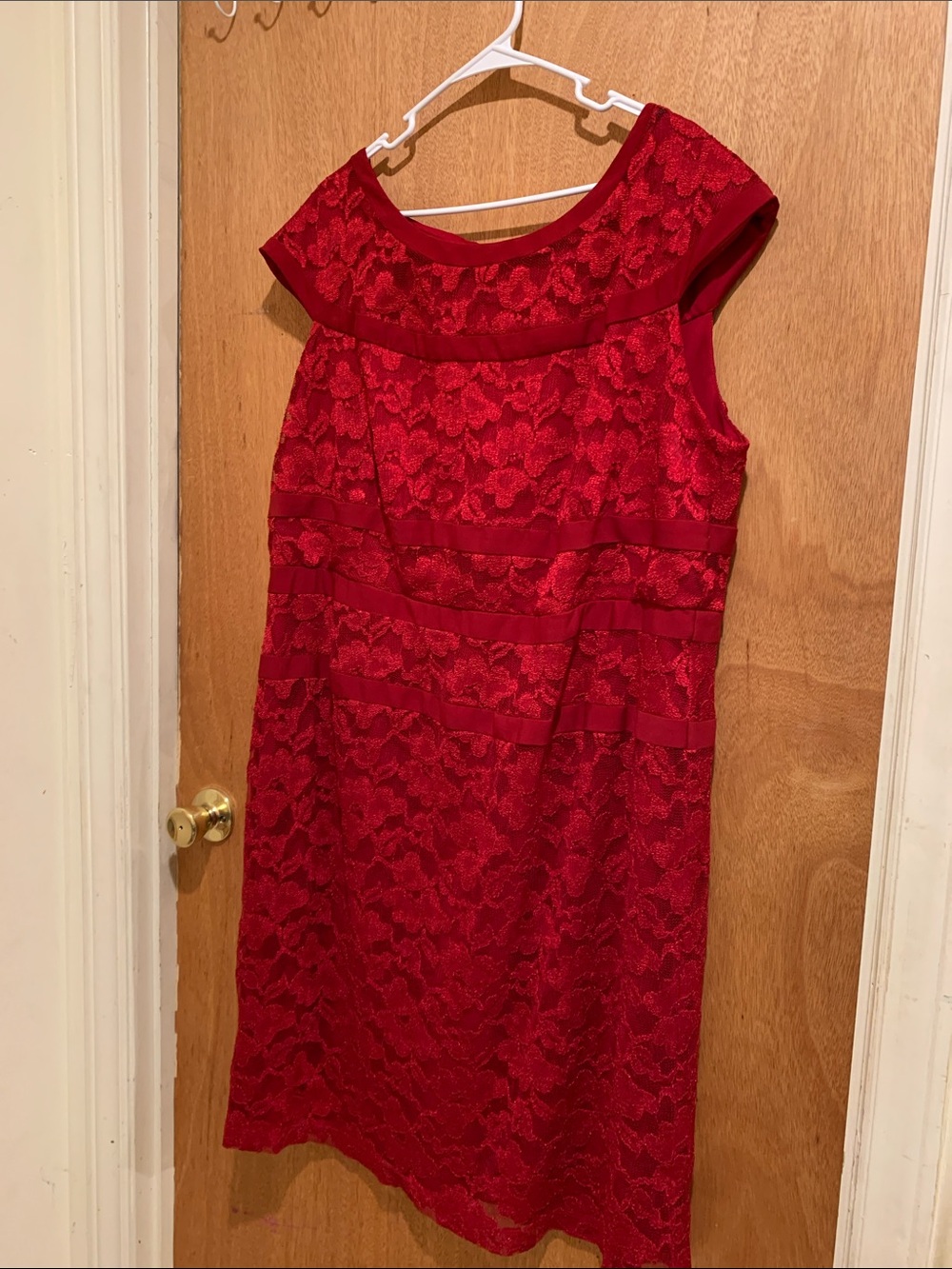 Dress Barn Burgundy Lace Sheath Dress